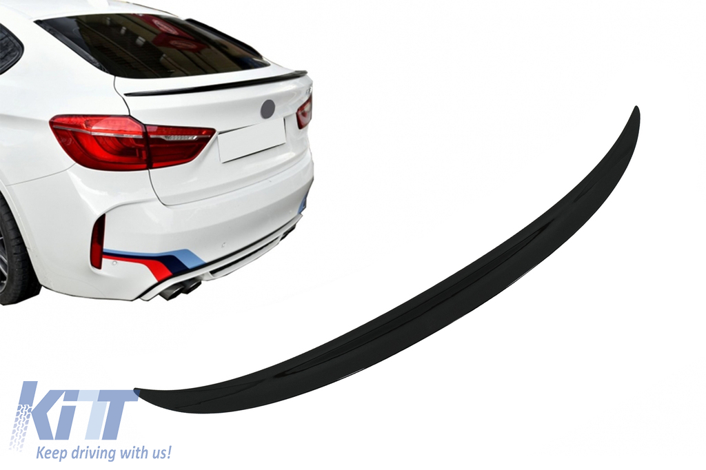 Trunk Spoiler Piano Black for BMW X6 F16 (from 2015)