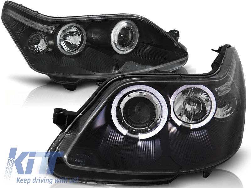 Predné svetlá s halogénovými Angel Eyes pre Citroën C4 2004–2010, set ľavé a pravé