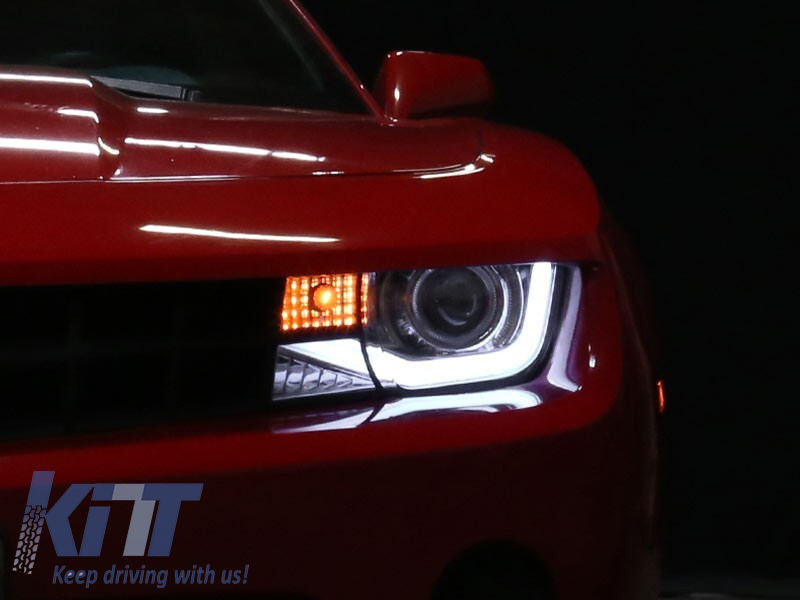 LED predné svetlá pre Chevrolet Camaro 2009–2013 – čierne prevedenie, set ľavé + pravé