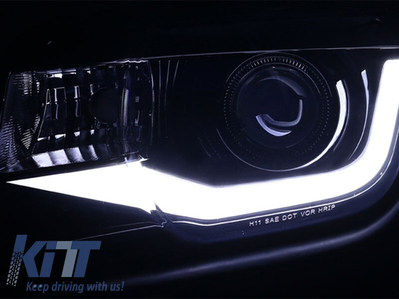 LED predné svetlá pre Chevrolet Camaro 2009–2013, čierne prevedenie, set ľavé a pravé