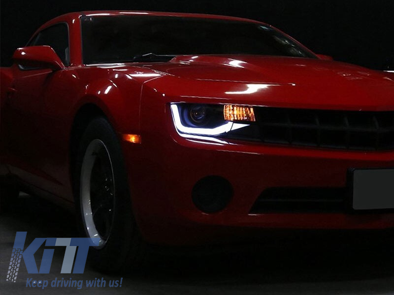 LED predné svetlá pre Chevrolet Camaro 2009–2013, čierne prevedenie, set ľavé a pravé