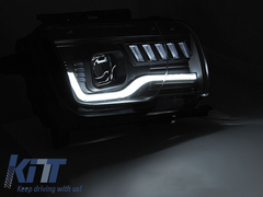 LED predné svetlá pre Chevrolet Camaro 2009–2013, čierne prevedenie, dynamické smerovky, set ľavé a pravé