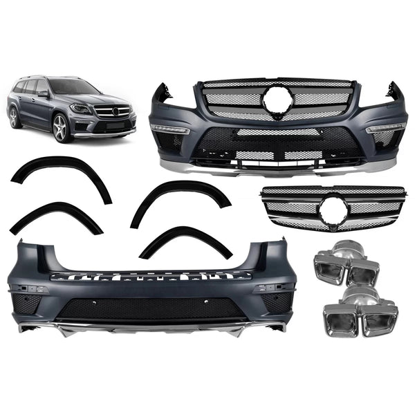 Tuningový kit GL 63 AMG s chrómovými koncovkami pre Mercedes GL X166 (2012–2015)