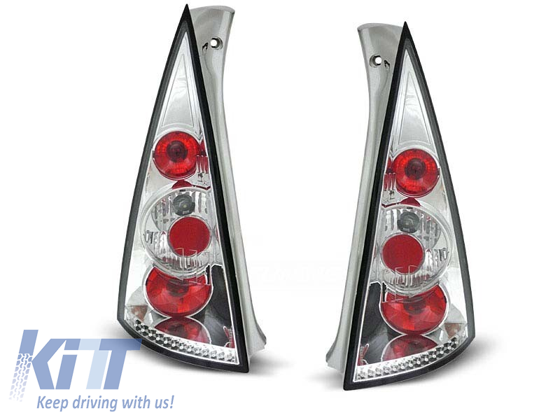 Zadné svetlá Citroën C3 2002–2005 chrómové crystal, set ľavé a pravé