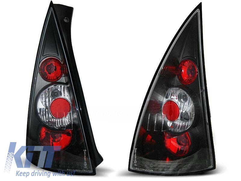 Zadné svetlá Citroën C3 2002–2005 čierne crystal, set ľavé a pravé