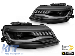 Xenon Headlights for Chevrolet Camaro 2016–2018, Black, Left and Right Set