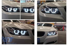 3D Angel Eyes Xenon svetlá BMW E90 E91 (2005-2008) – čierne, D1S, E6
