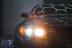 3D Angel Eyes Xenon svetlá BMW E90 E91 (2005-2008) – čierne, D1S, E6