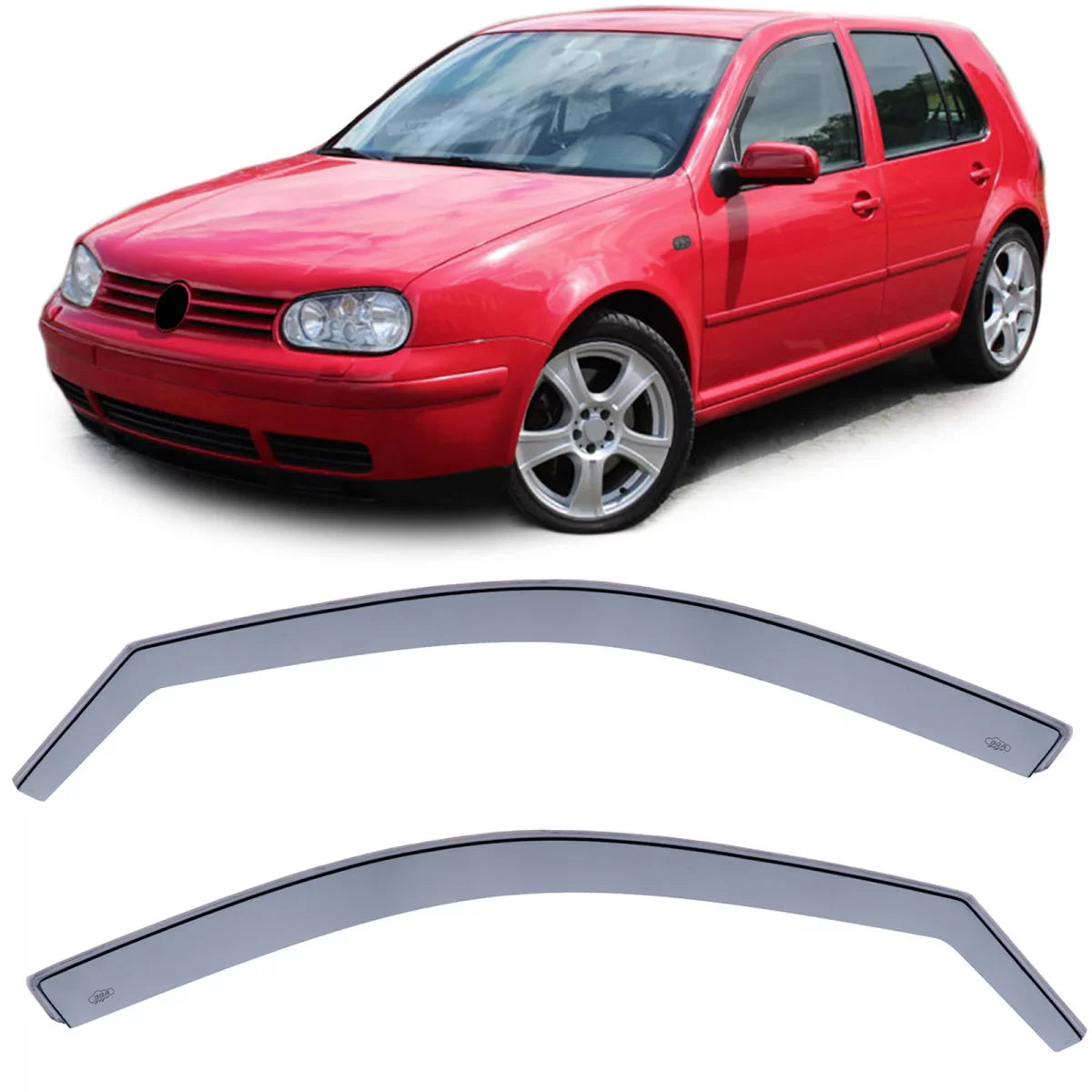 Okenné Ofuky / Deflektory Predné Čierne Dymové - VW Golf IV (1997-2006) 5-dverový