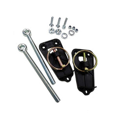 Universal hood pins / quick-release bonnet locks - black