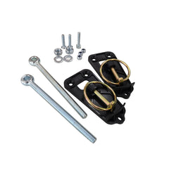 Universal hood pins / quick-release bonnet locks - black